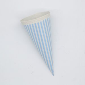 Mini Schultüte hellblau gestreift 15,5cm von Krima&Isa