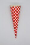 Mittelgroße Schultüte rot mit weißen Punkten 34,5 cm von Krima&Isa