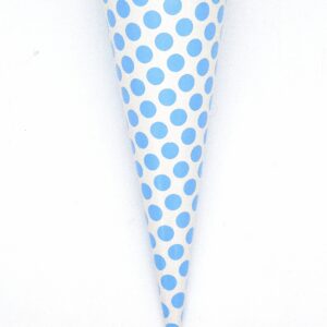 Mittelgroße Schultüte hellblaue Punkte 34,5 cm von Krima&Isa