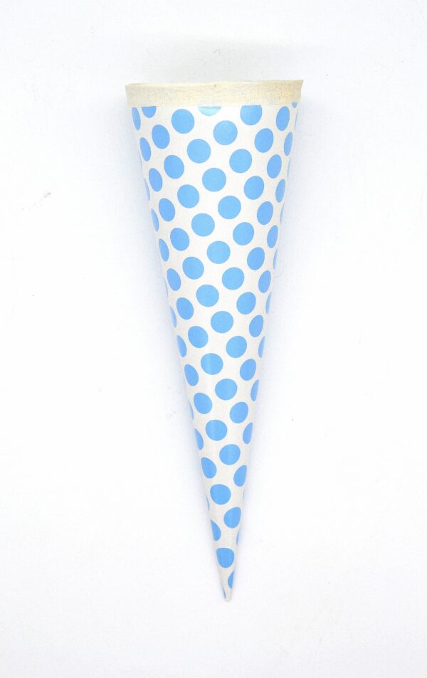 Mittelgroße Schultüte hellblaue Punkte 34,5 cm von Krima&Isa