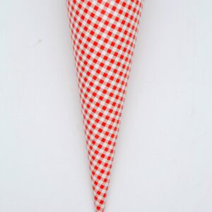 Mittelgroße Schultüte rot kariert 34,5 cm von Krima&Isa