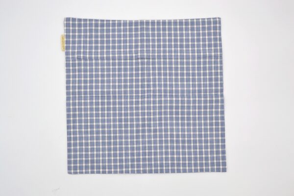 Kissenhülle blau kariert von Artefina 40x40cm – Bild 2
