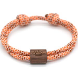 Paracord Armband orange mit Sonne