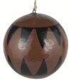 Ib Laursen Weihnachtskugel Pappmaché rustic brown Wimpel